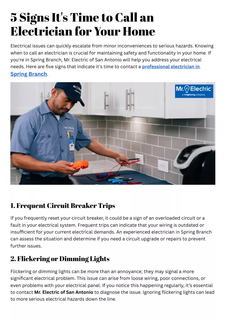 5 signs it s time to call an electrician for your