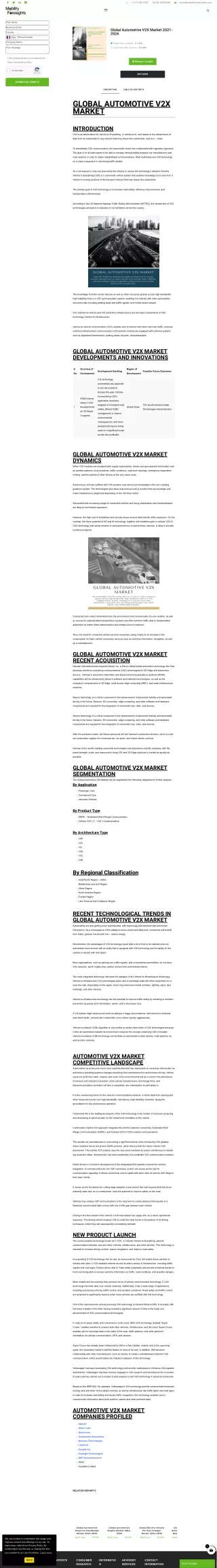 Global Automotive V2X Market Trend