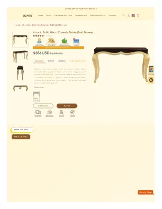 Artoric Solid Wood Console Table
