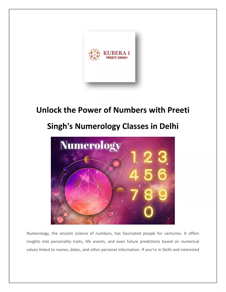 unlock the power of numbers with preeti