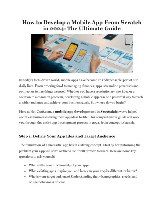 How to Develop a Mobile App From Scratch in 2024 The Ultimate Guide