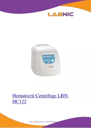 hematocrit centrifuge lbn hc122