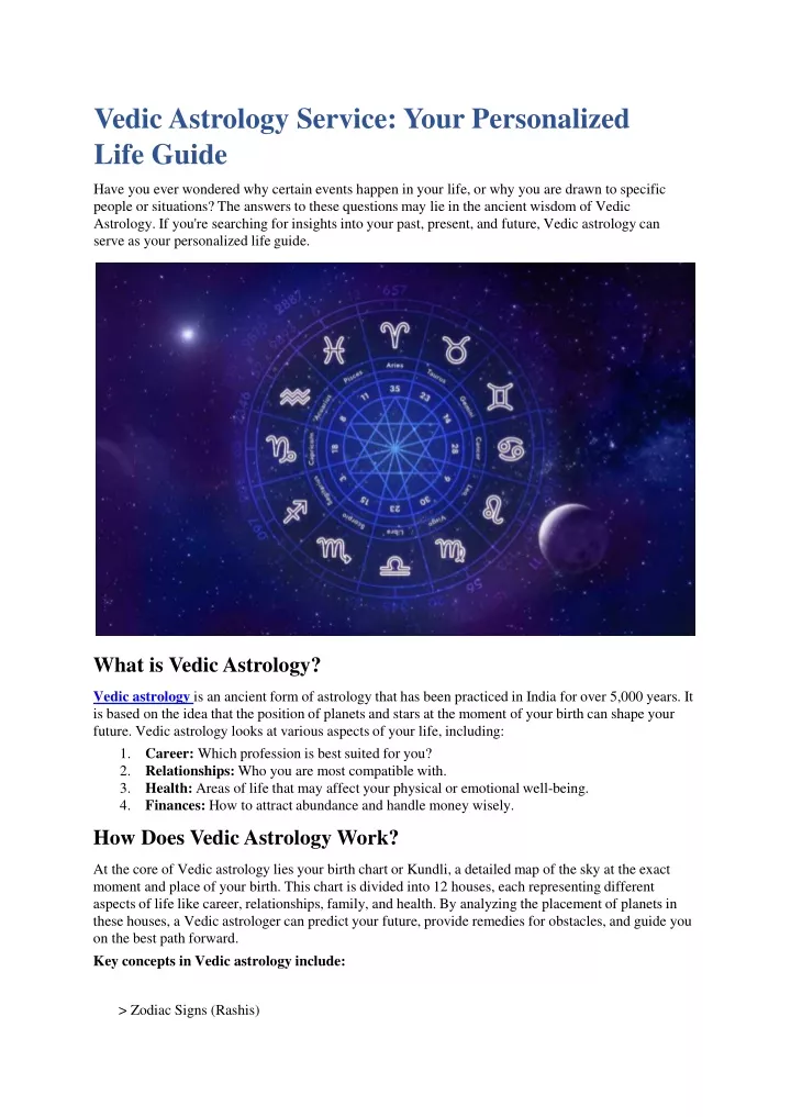 vedic astrology service your personalized life