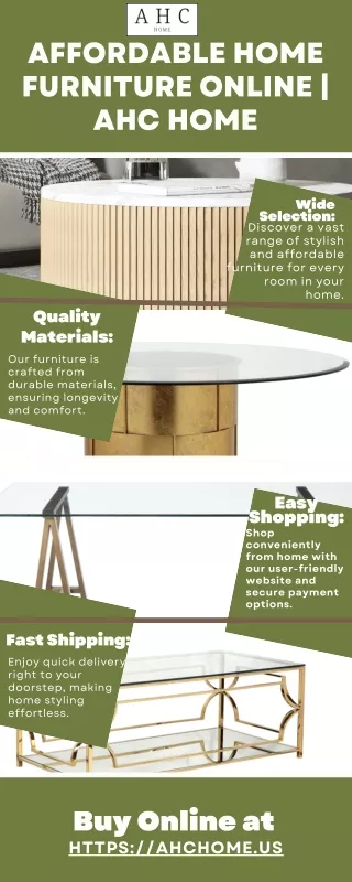 Affordable home furniture online  AHC Home