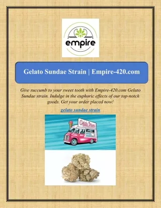 Gelato Sundae Strain  Empire-420.com