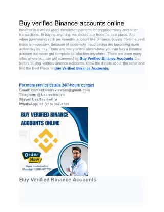 buy verified binance accounts online binance