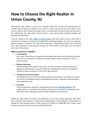 How to Choose the Right Realtor in Union County.docx