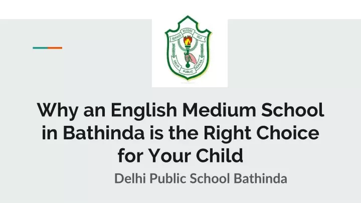 why an english medium school in bathinda is the right choice for your child