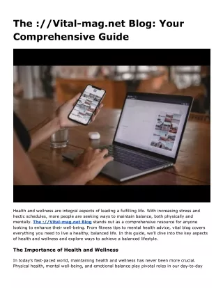 The ___Vital-mag.net Blog_ Your Comprehensive Guide