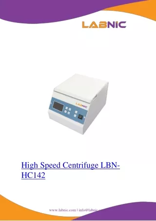 high speed centrifuge lbn hc142
