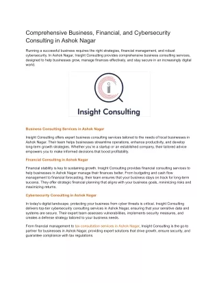 comprehensive business financial