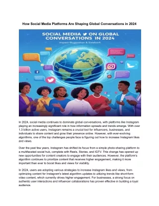 How Social Media Platforms Are Shaping Global Conversations in 2024