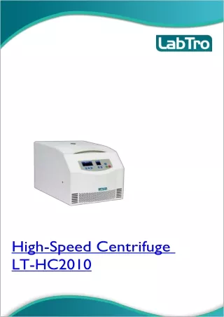 High-Speed Centrifuge LT-HC2010