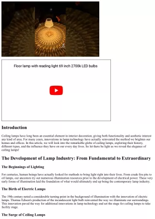 floor lamp with reading light 69 inch 2700k