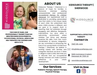 Kidsource Therapy  Sherwood
