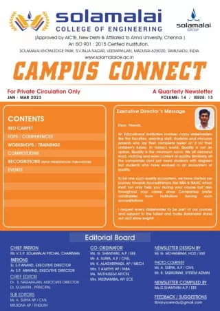 Solamalai College of Engineering Newsletter