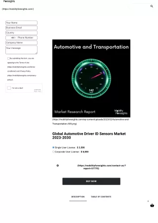 Global Automotive Driver ID Sensors Market 2023-2030