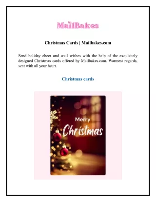 Christmas Cards  Mailbakes