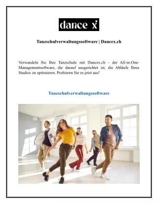 Tanzschulverwaltungssoftware Dancex.ch