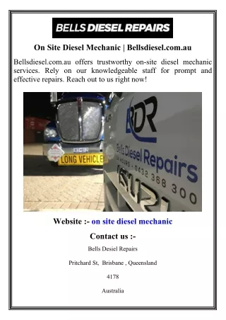 on site diesel mechanic bellsdiesel com au