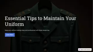 Essential Tips to Maintain Your Uniform
