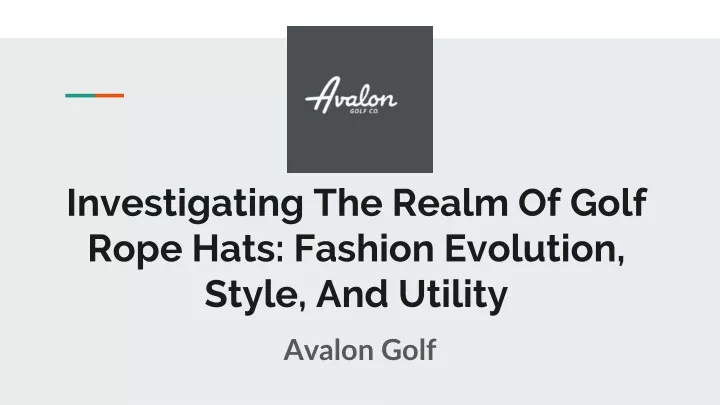 investigating the realm of golf rope hats fashion evolution style and utility