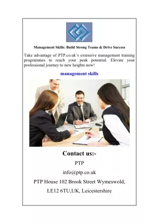 management skills build strong teams drive success
