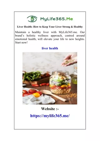 Liver Health How to Keep Your Liver Strong & Healthy