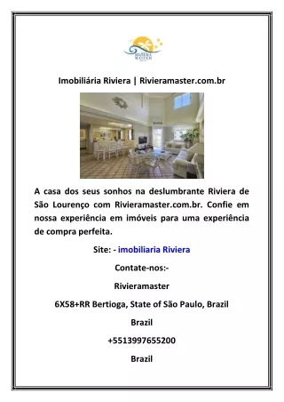 Imobiliária Riviera   Rivieramaster.com.br
