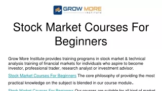 Stock Market Courses For Beginners (2)