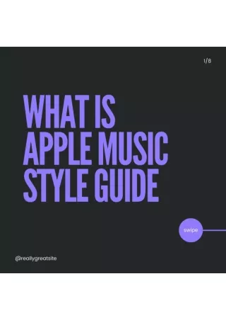 What is Apple Music Style Guide