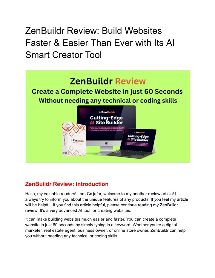 zenbuildr review build websites faster easier