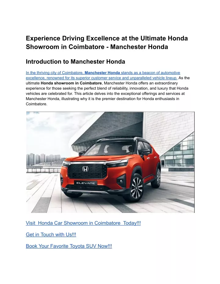 experience driving excellence at the ultimate