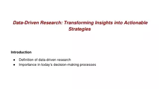 data driven research transforming insights into actionable strategies