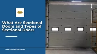 What Are Sectional Doors and Types of Sectional Doors?