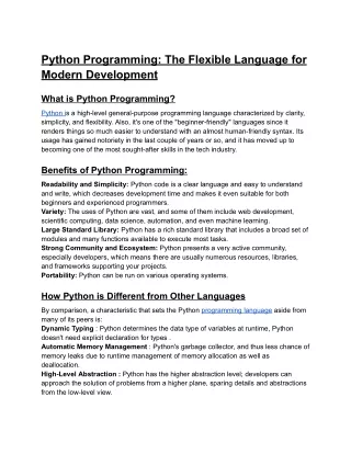 python programming the flexible language