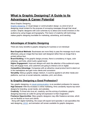 what is graphic designing a guide