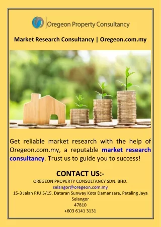 Market Research Consultancy  Oregeon.com.my