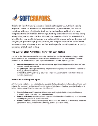 become an expert in quality assurance through