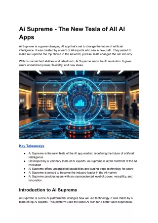 ai supreme the new tesla of all ai apps