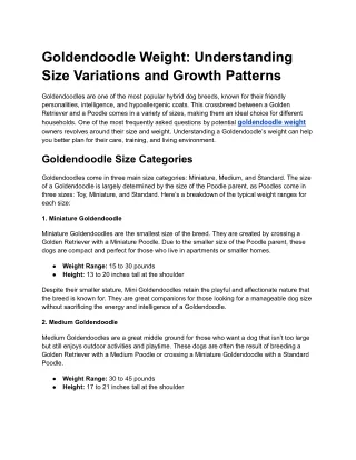 Goldendoodle Weight_ Understanding Size Variations and Growth Patterns