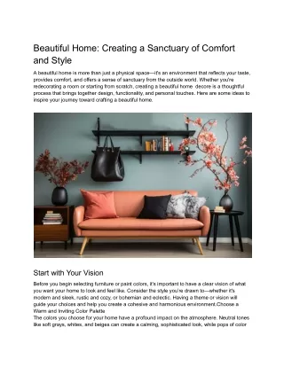 Home decoration