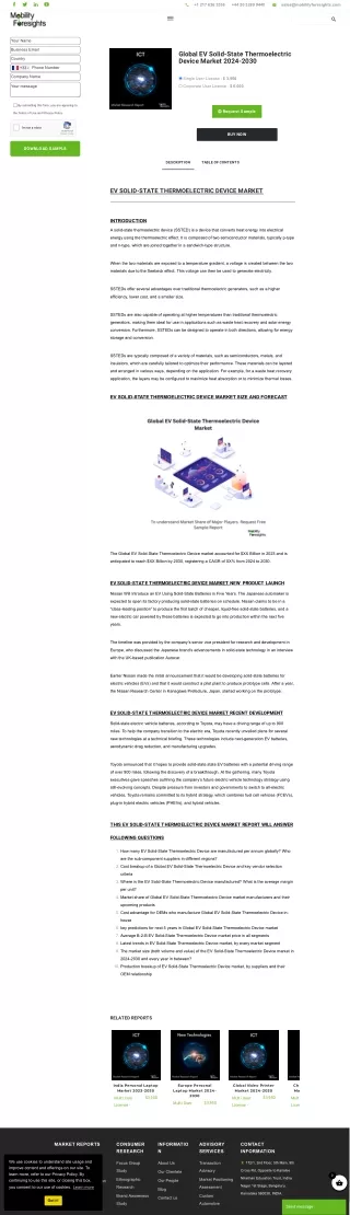 Ev Solid State Thermoelectric Device Market