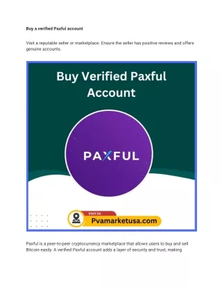 Buy a verified Paxful account