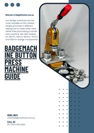 BadgeMachine Button Press Machine Guide