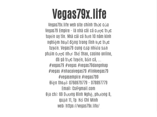 Vegas79x.life web site chính thức của Vegas79 Empire