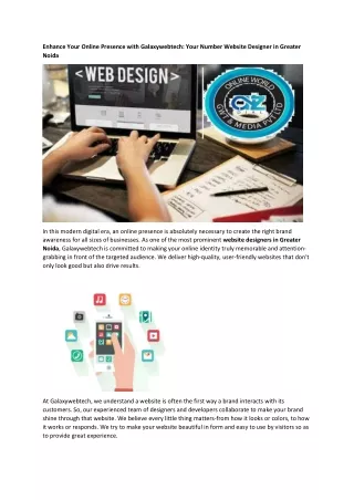 Website designer in greater Noida