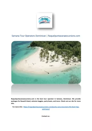 Samana Tour Operators Dominican | Raquelpuntacanaexcursions.com