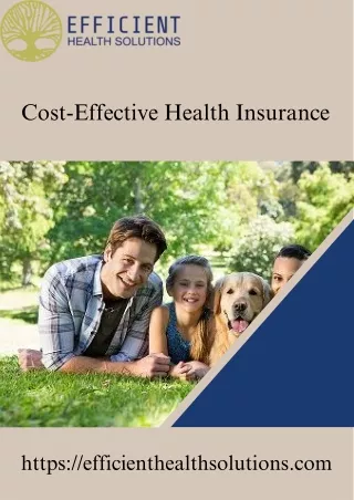 Find Cost-Effective Health Insurance Plans  Efficient Health Solutions