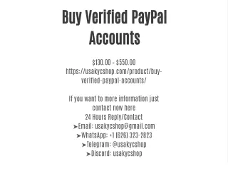 Buy Verified PayPal Accounts & 100% USA Documents Verified